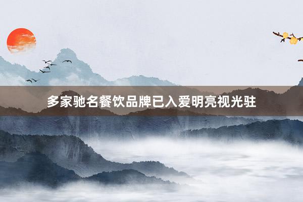 多家驰名餐饮品牌已入爱明亮视光驻